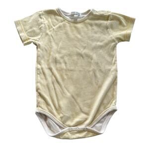 Kissy Kissy Yellow Plaid Bodysuit - 12-18 Months